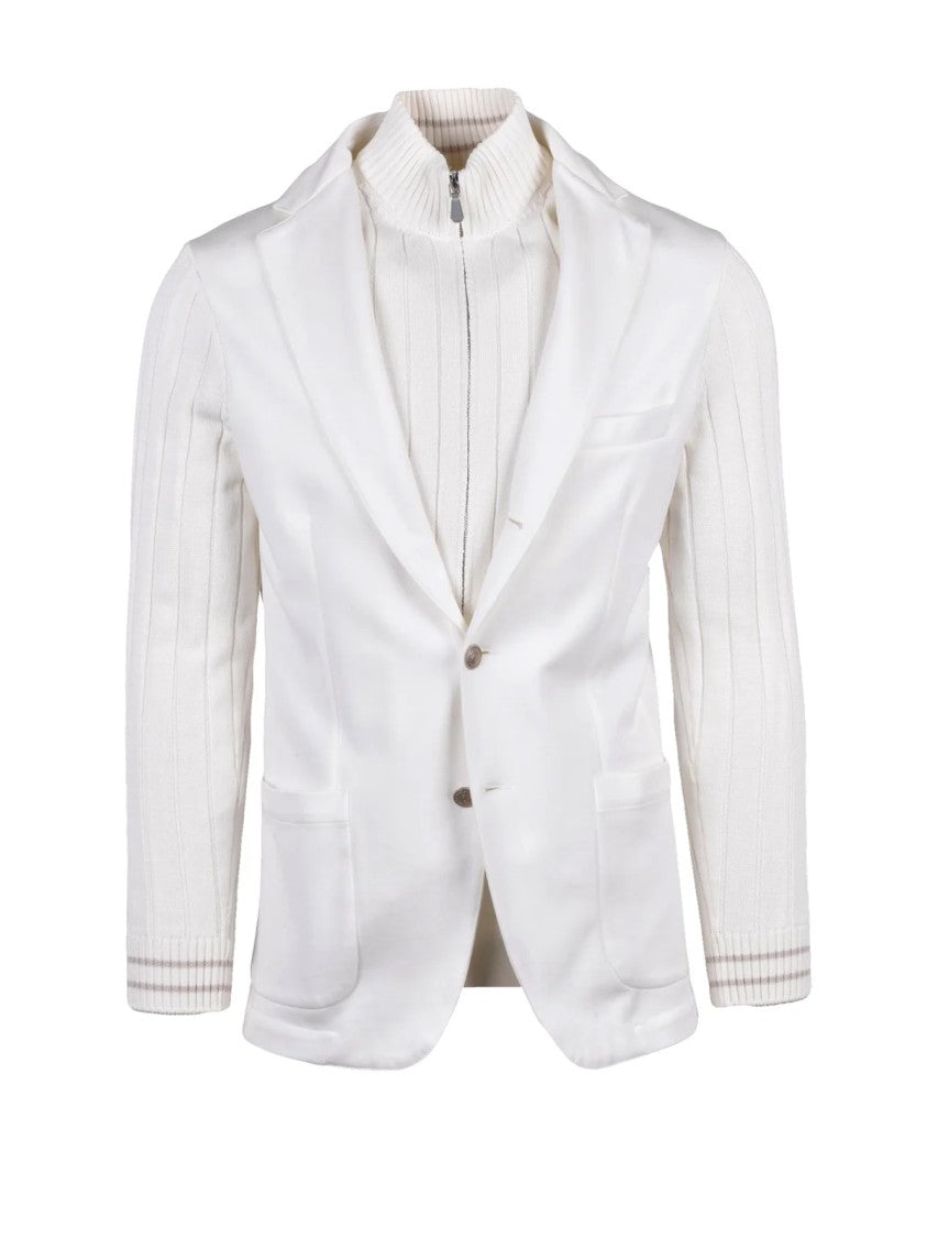 Eleventy White Cotton Polyester Blazer