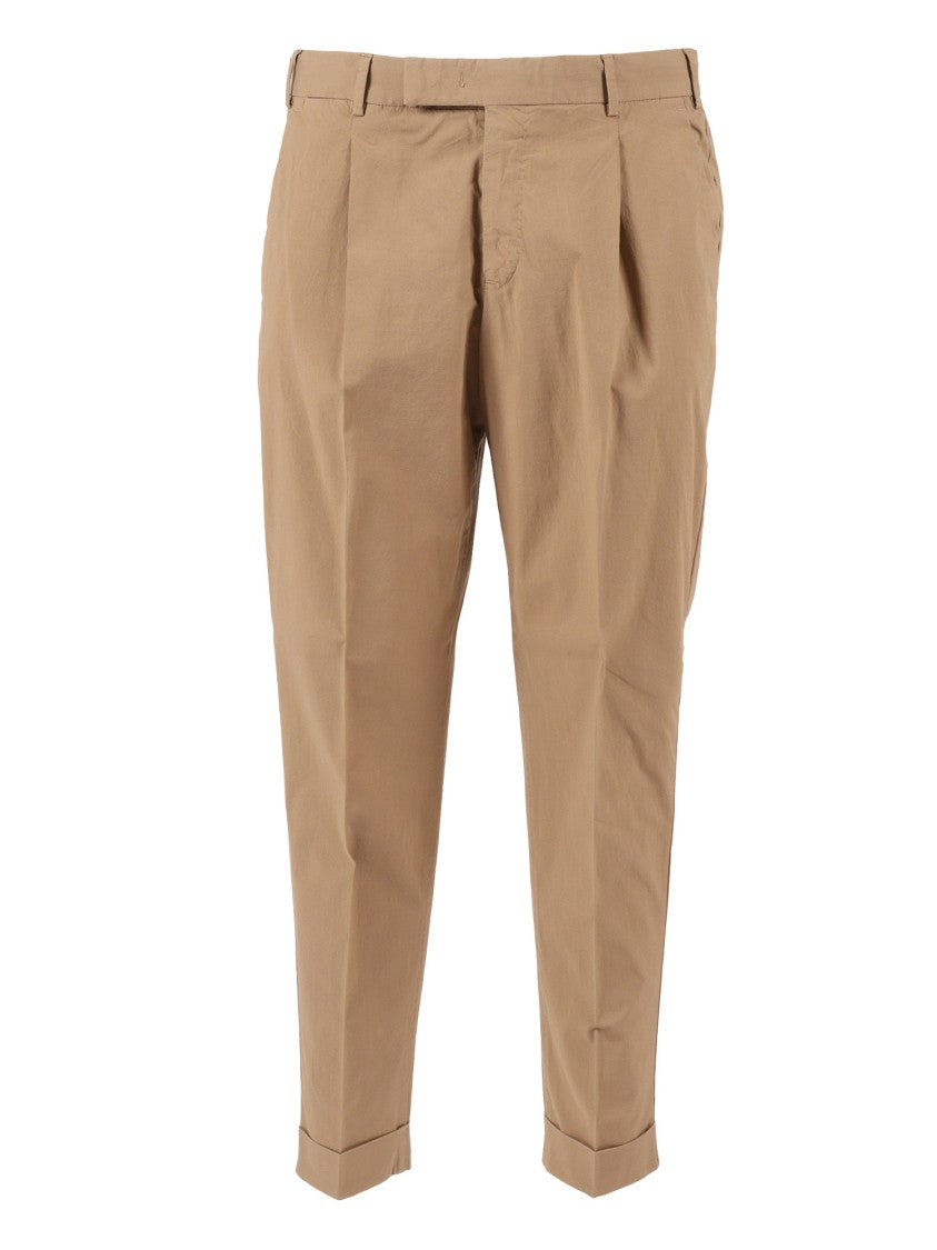 Pt01 Rebel Pleated Casual Straight-Leg Pants