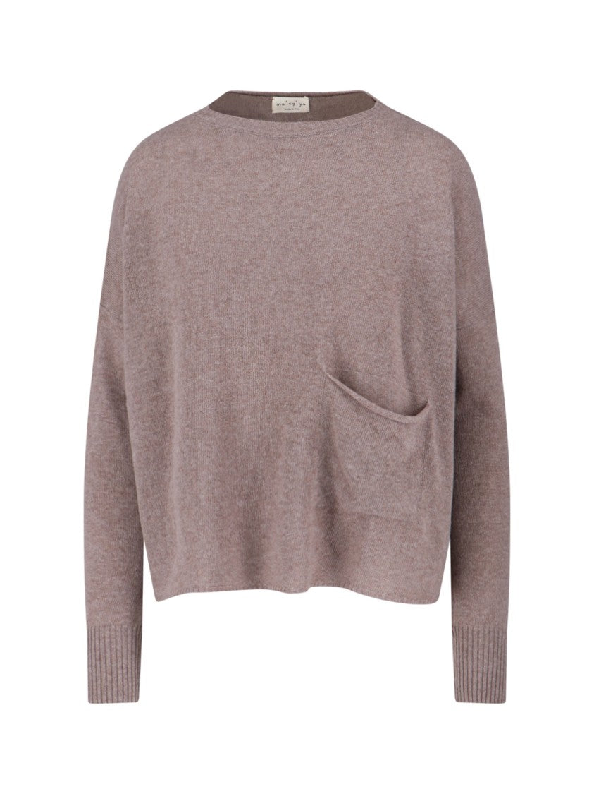 Ma'ry'ya Relaxed-Fit Cashmere And Virgin Wool Sweater With Ribbed Finishes