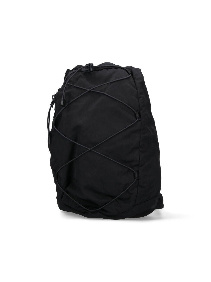 C.P. Company Single-Shoulder Black Nylon Backpack