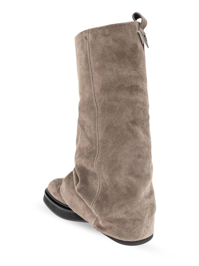The Attico Slouchy Suede Boots With Sole