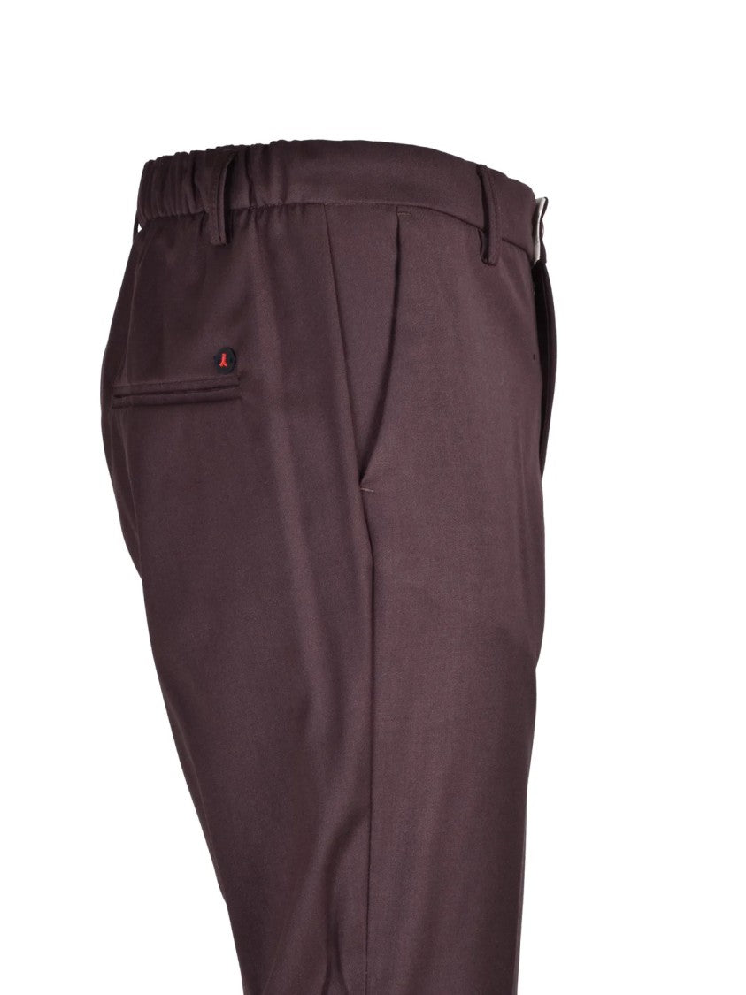Hyps Brown Technical Blend Elasticated Tailored Pants