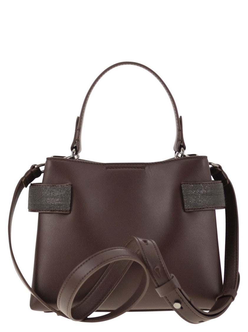 Brunello Cucinelli Essence Small Calfskin Top-Handle Bag