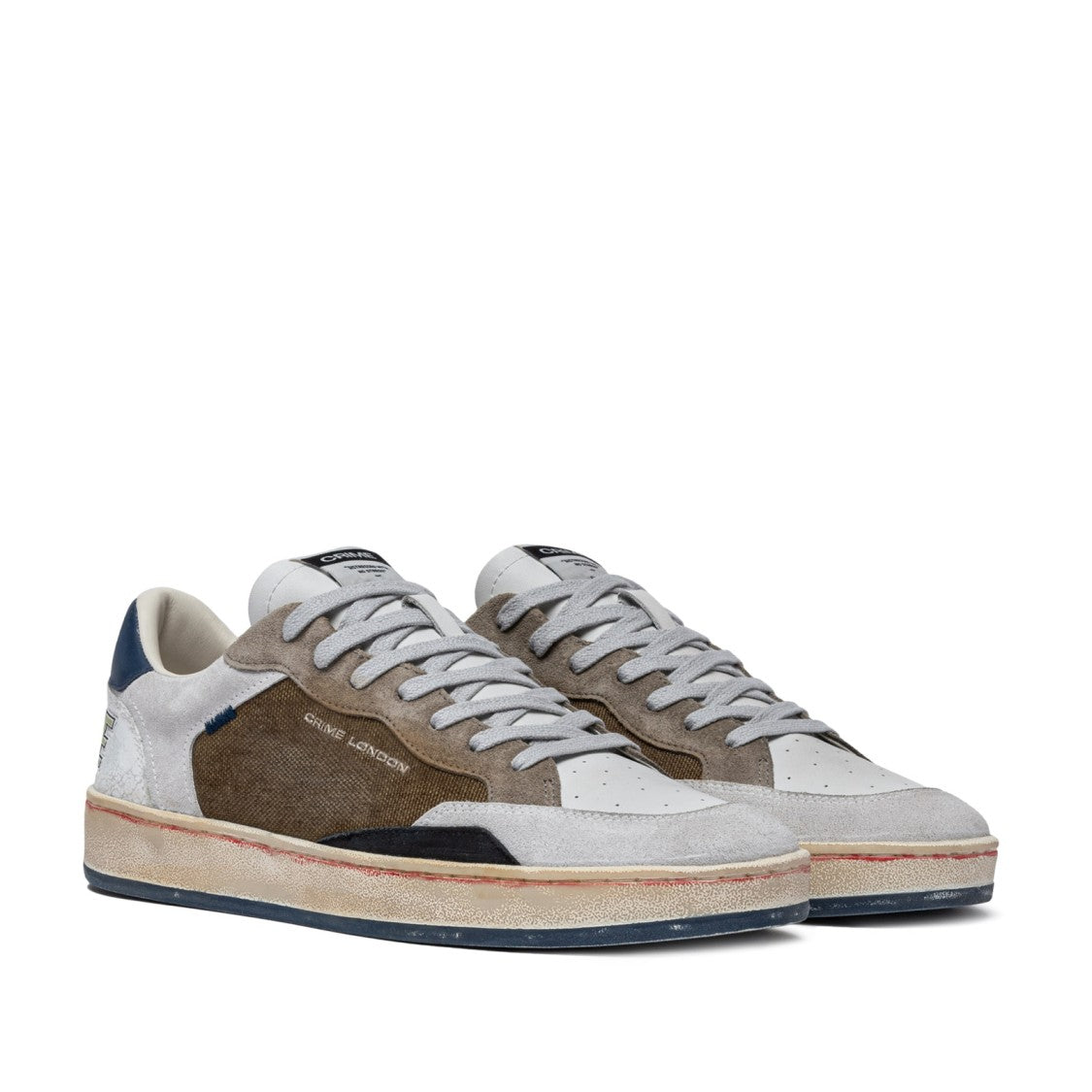 Crime London Chelsea Deluxe Sneakers In White Leather