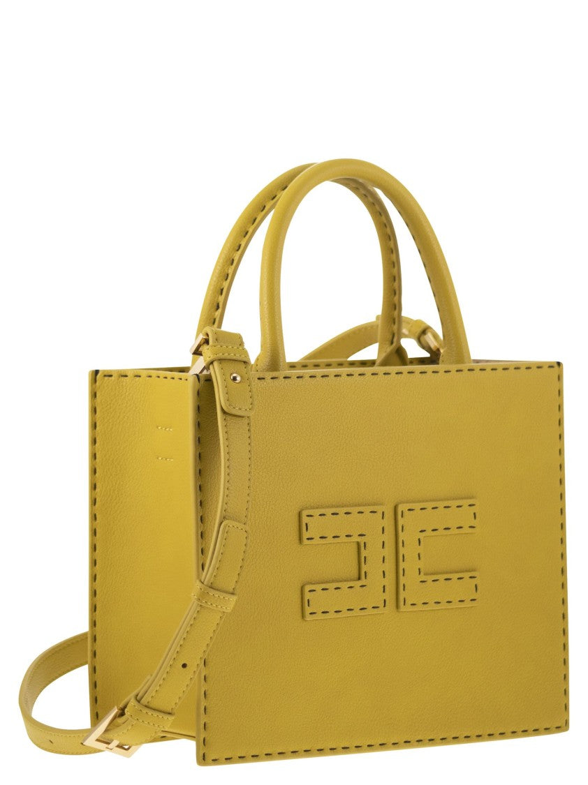 Elisabetta Franchi Small Tote With Contrast Stitching