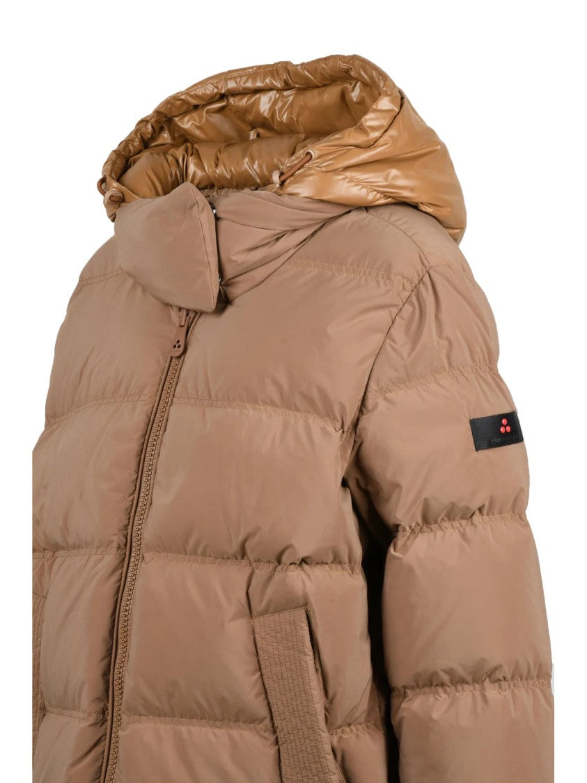 Peuterey Quilted Down Jacket With Glossy Finish And Functional Design