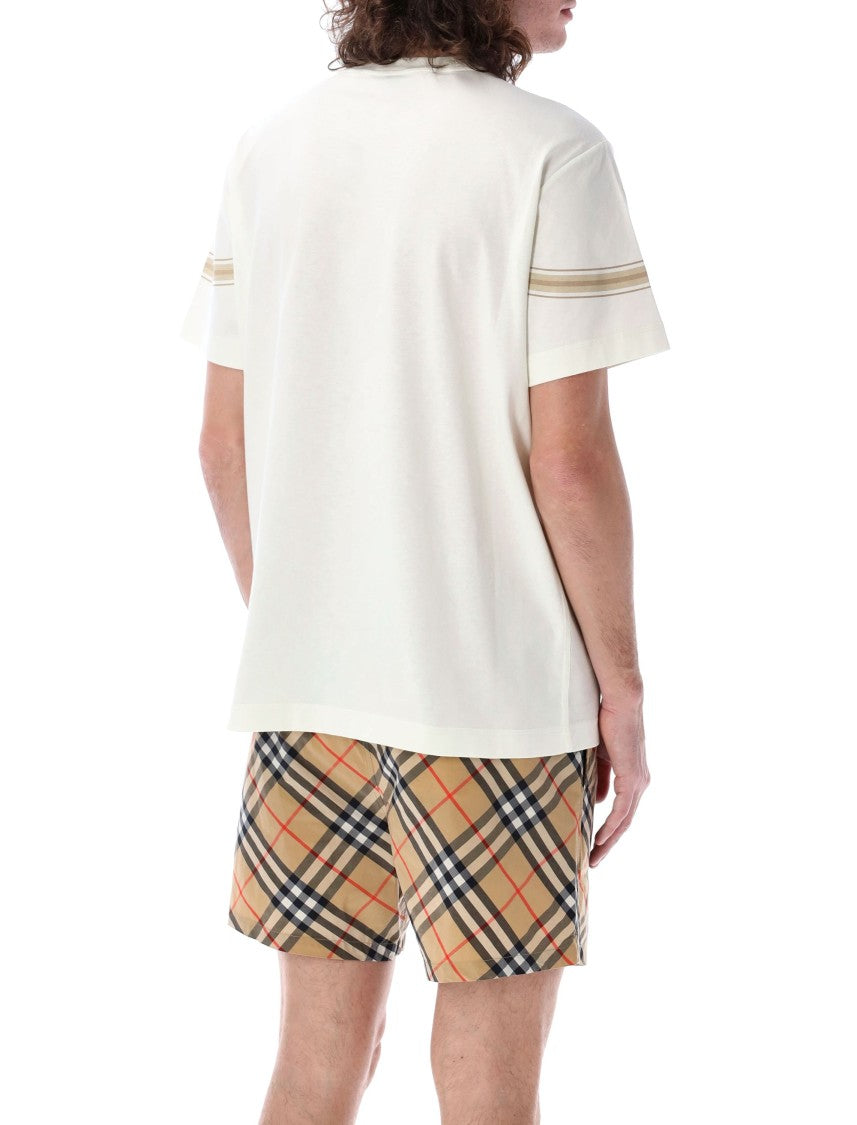 Burberry Off-White Crew Neck T-Shirt