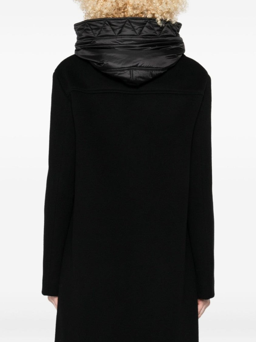 Fay Tailored Black Wool Blend Giacconi Coat