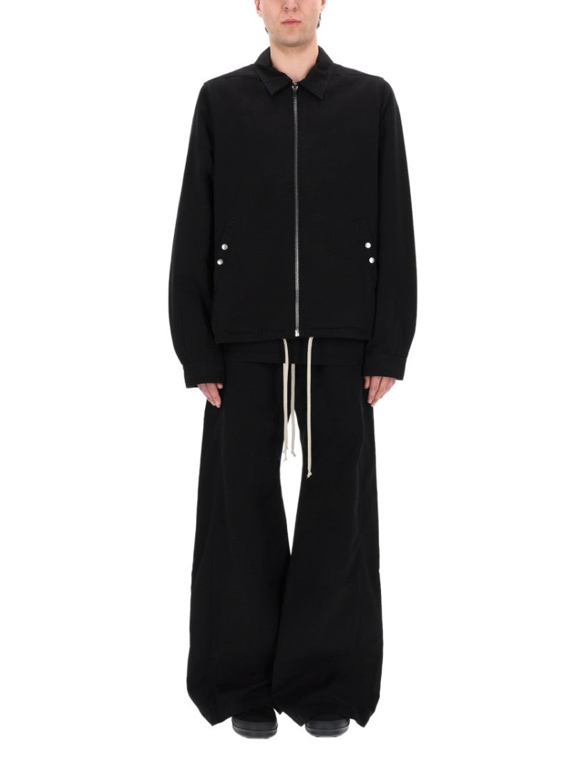 Drkshdw By Rick Owens Zipfront Boxy Cotton Strap Jacket