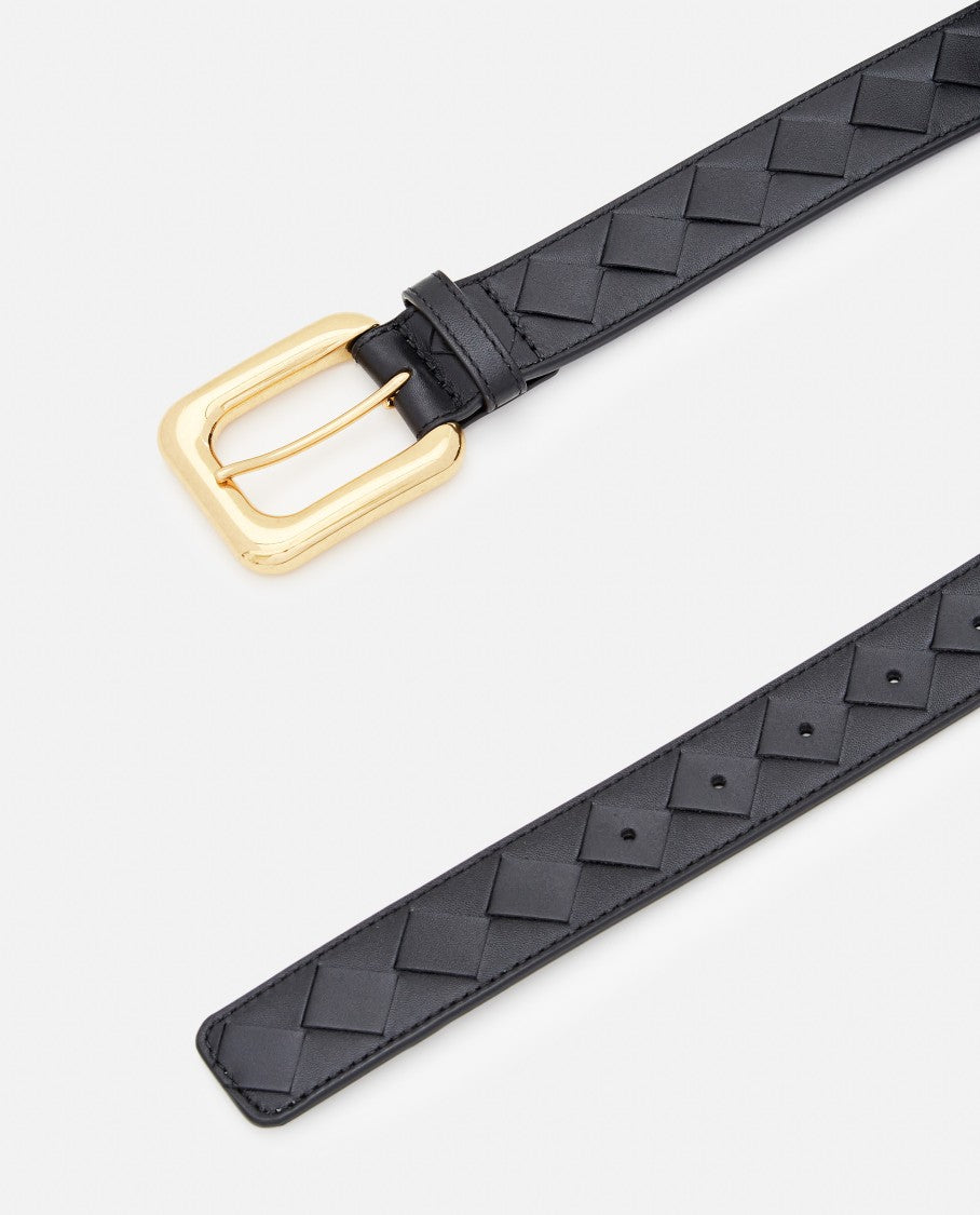 Bottega Veneta 3CM WEAVING LEATHER BELT