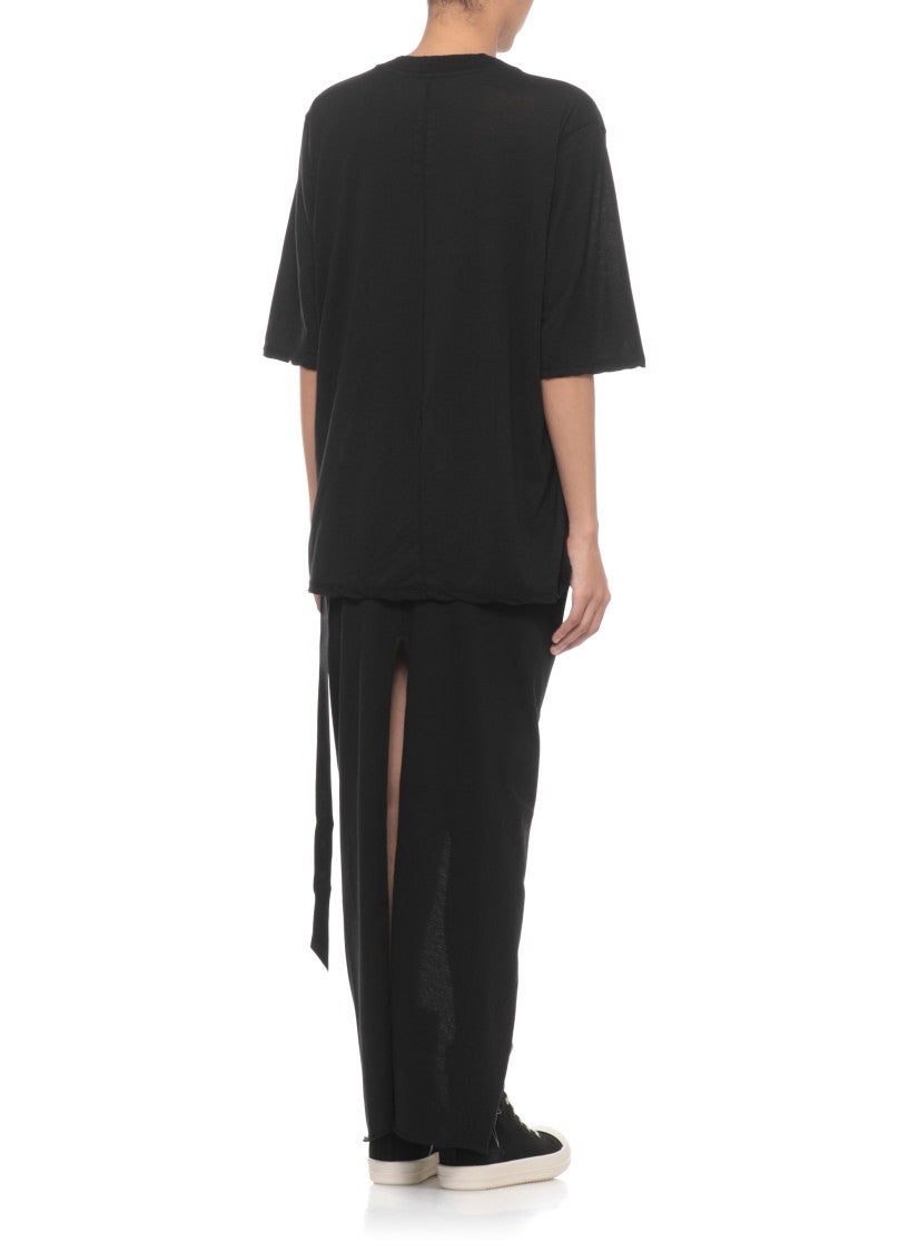 Drkshdw By Rick Owens Black Walrus Oversized Cotton T-Shirt