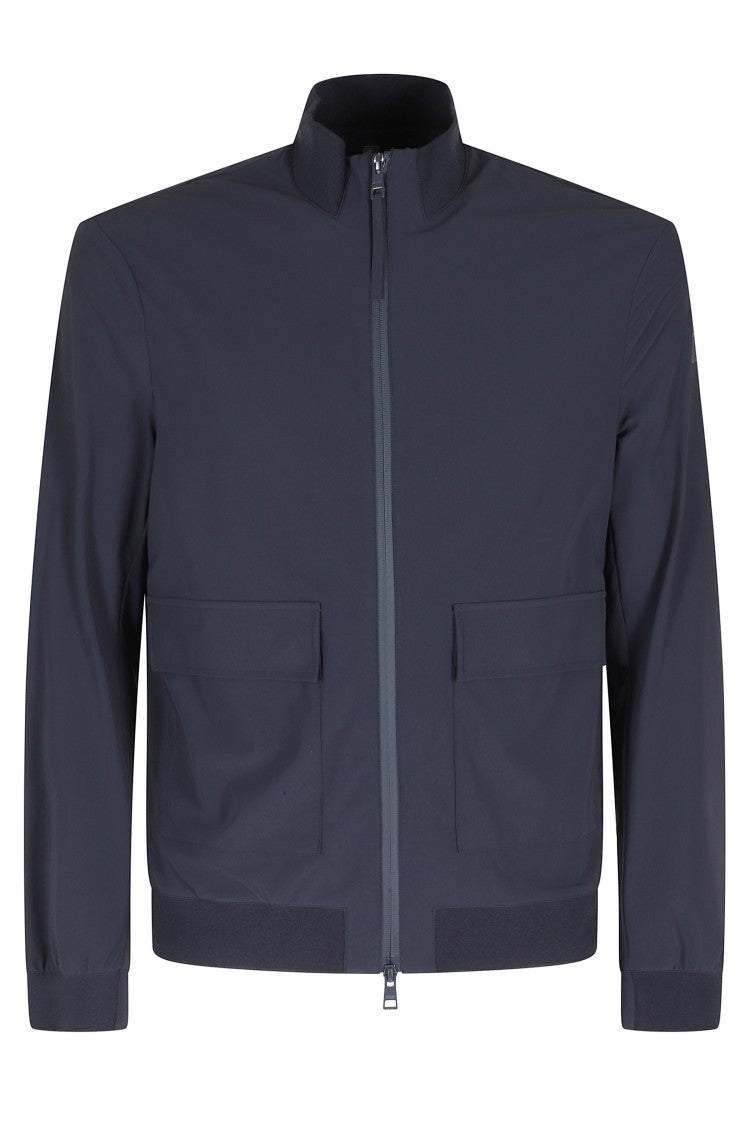 Duno Blue Sound Trevi Bomber Patch Pocket Polyamide Bomber Jacket