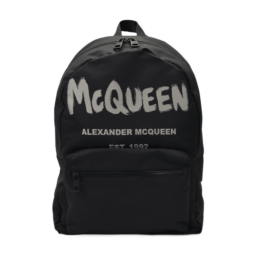 Alexander Mcqueen Metropolitan Backpack - Black/Off-White - Synthetic