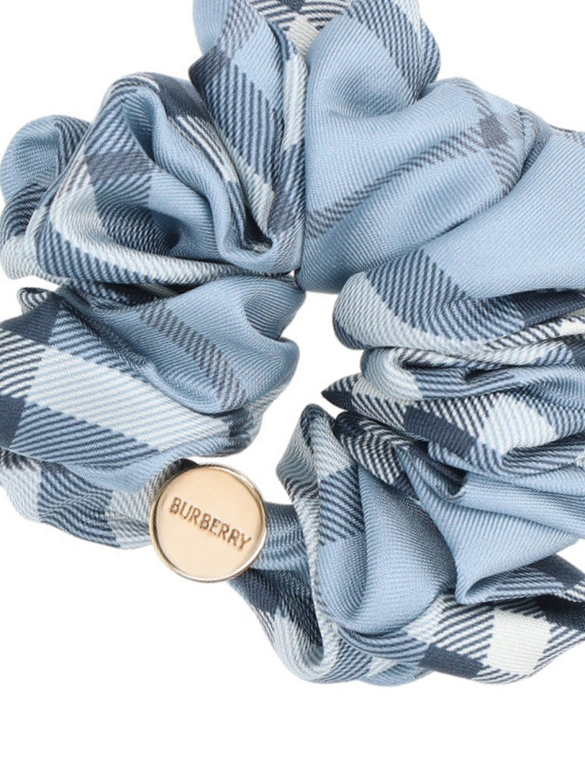 Burberry "Check" Scrunchie – Blue