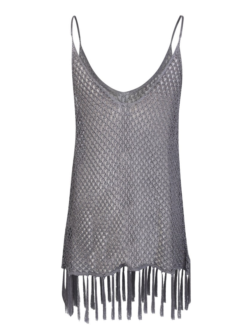 Dodo Bar Or Grey Mesh Top