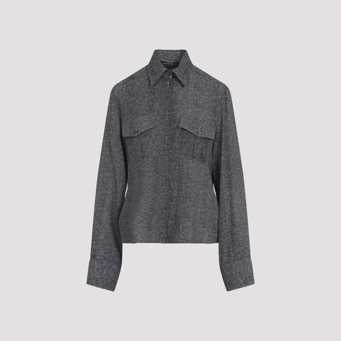 Ermanno Scervino Printed Grey Viscose Shirt