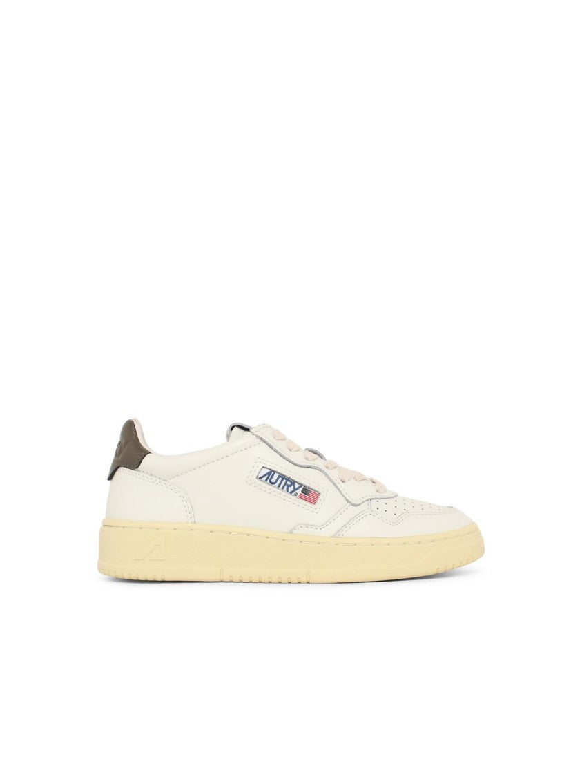 Autry 'Medalist Low' White Leather Sneakers