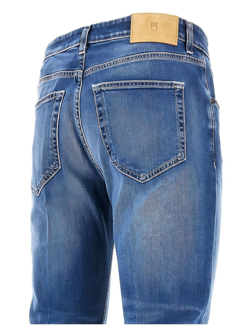 Pt Torino Indigo Blue Trousers