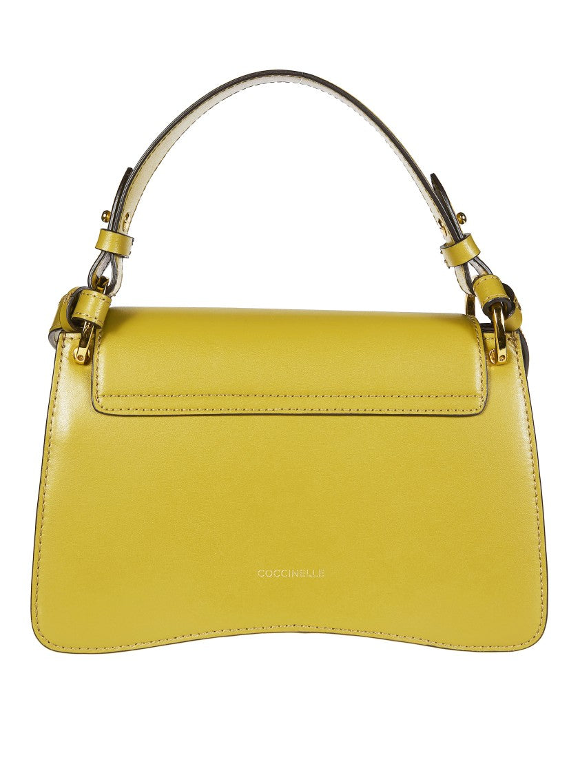 Coccinelle C-Me Calf Metallic Logo Handbag