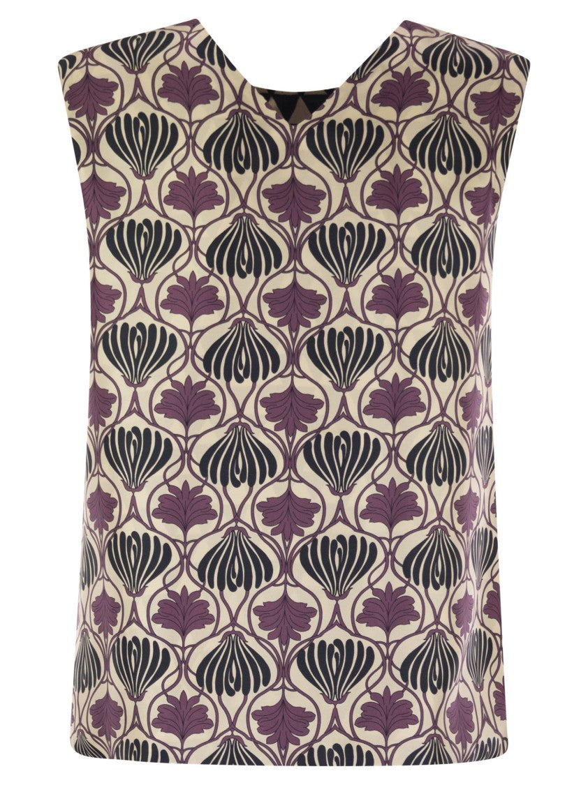 Max Mara Timetop - Reversible Printed Silk Top