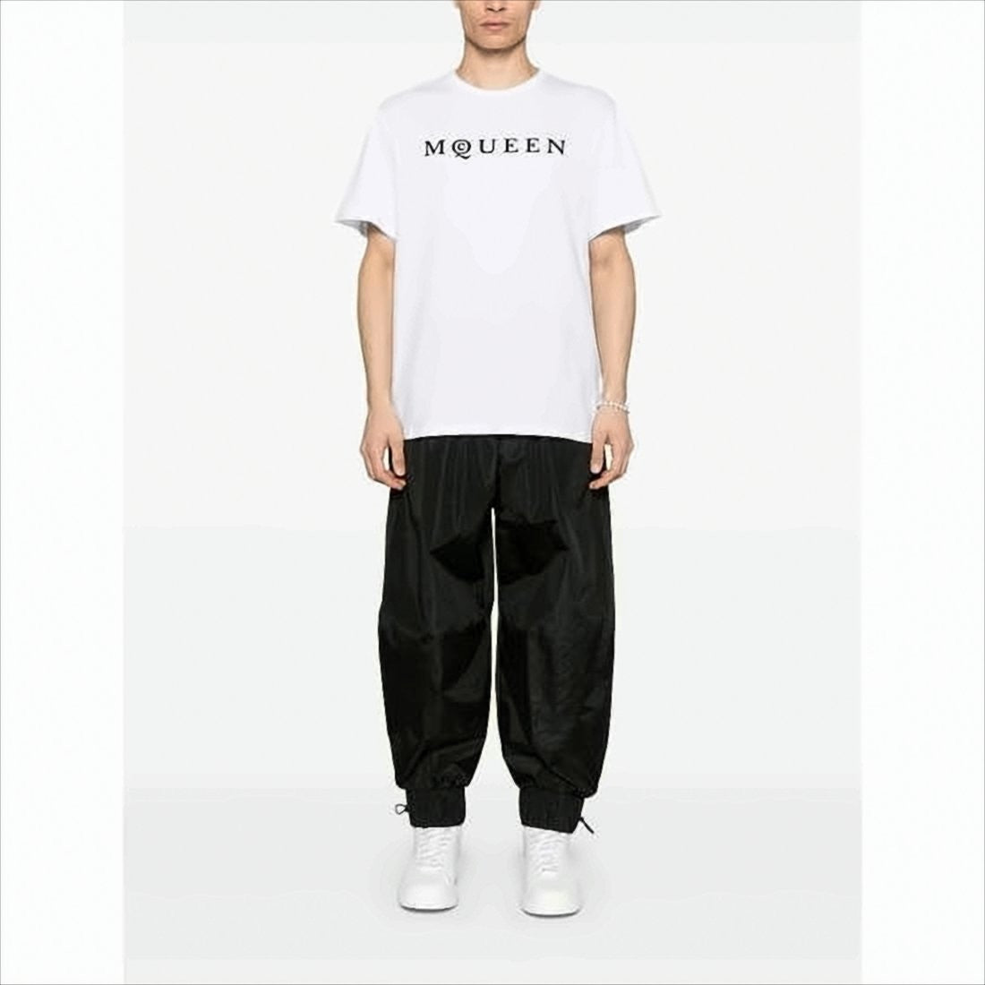 Alexander Mcqueen Short-Sleeve Crew Neck T-Shirt With Bold Logo