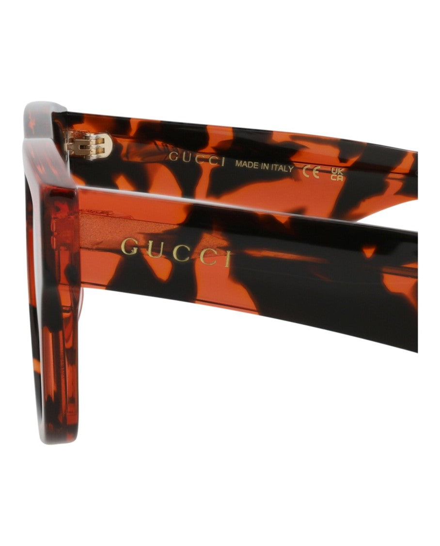 Gucci Square-Frame Recycled Acetate Sunglasses With Tortoiseshell Detail
