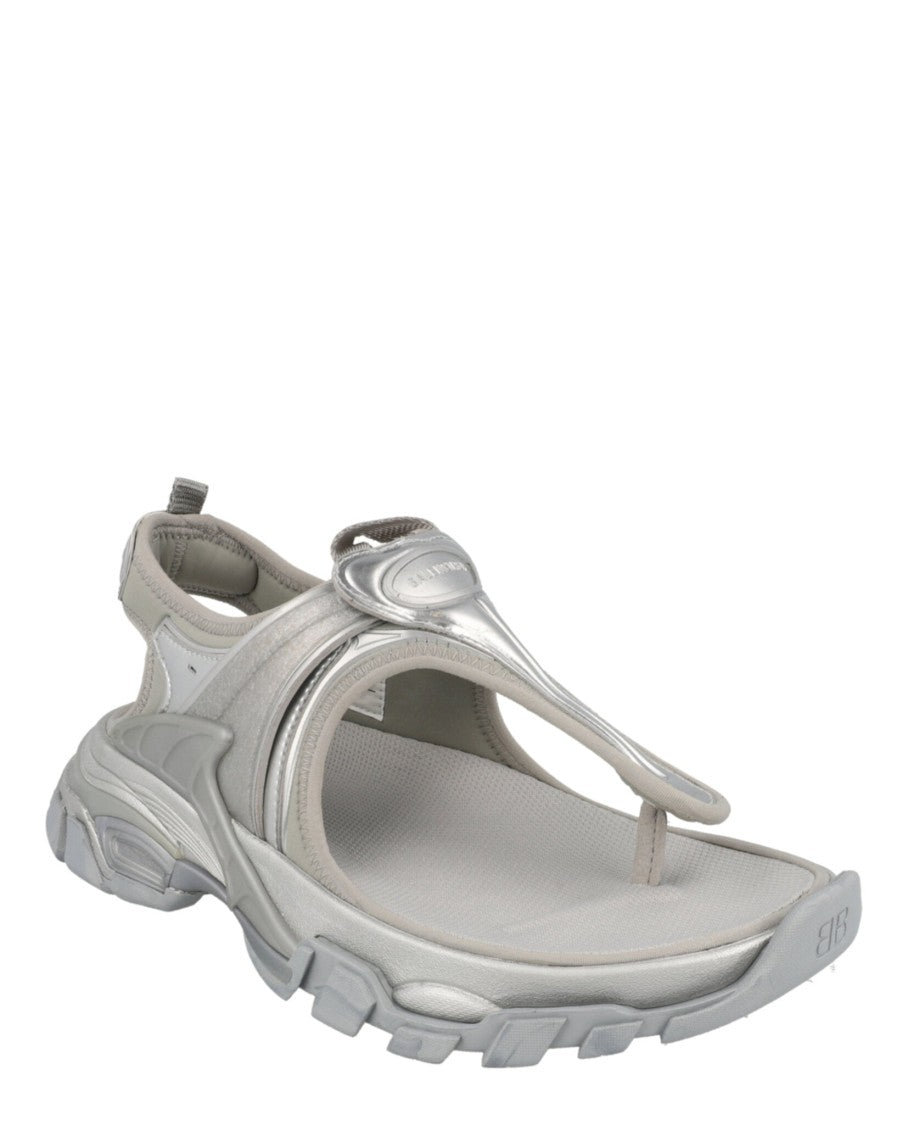 Balenciaga Sporty Tactical Track Sandals With Embossed Logo And Rugged Sole