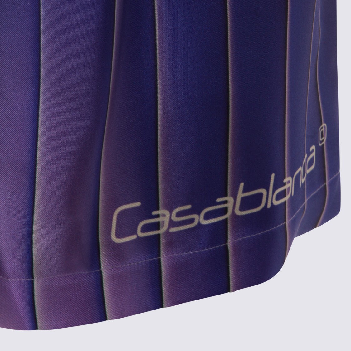 Casablanca Pleated Gradient Shorts With Bold Circular Pattern