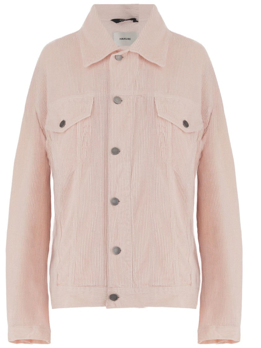 Haikure Loose-Fit Cotton Jacket With Classic Collar
