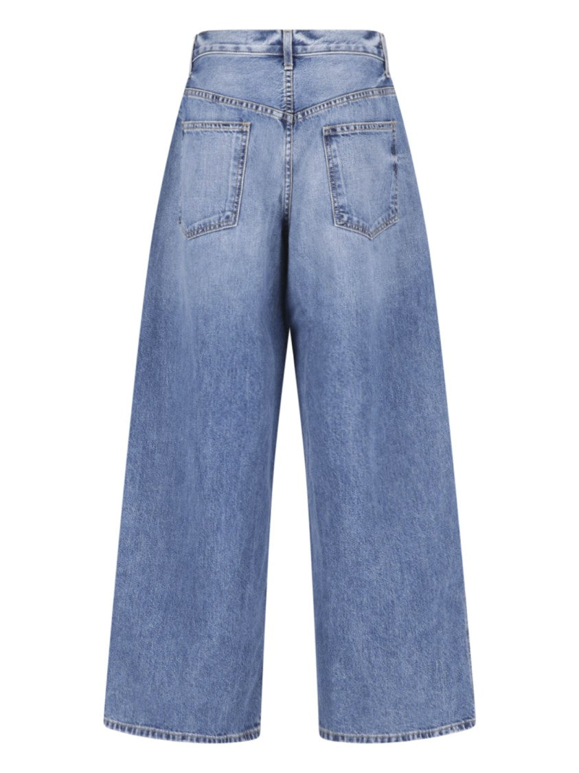 Nili Lotan Blue Terese Denim Wide-Leg Jeans
