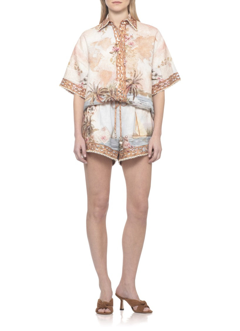 Zimmermann Ivory Mohan Lace Trims Shirt