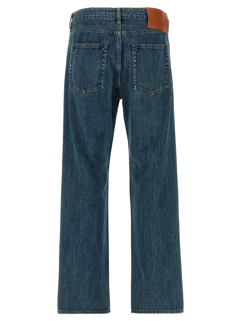 Jil Sander Washed And Bleached Raw Japanese Denim Jeans