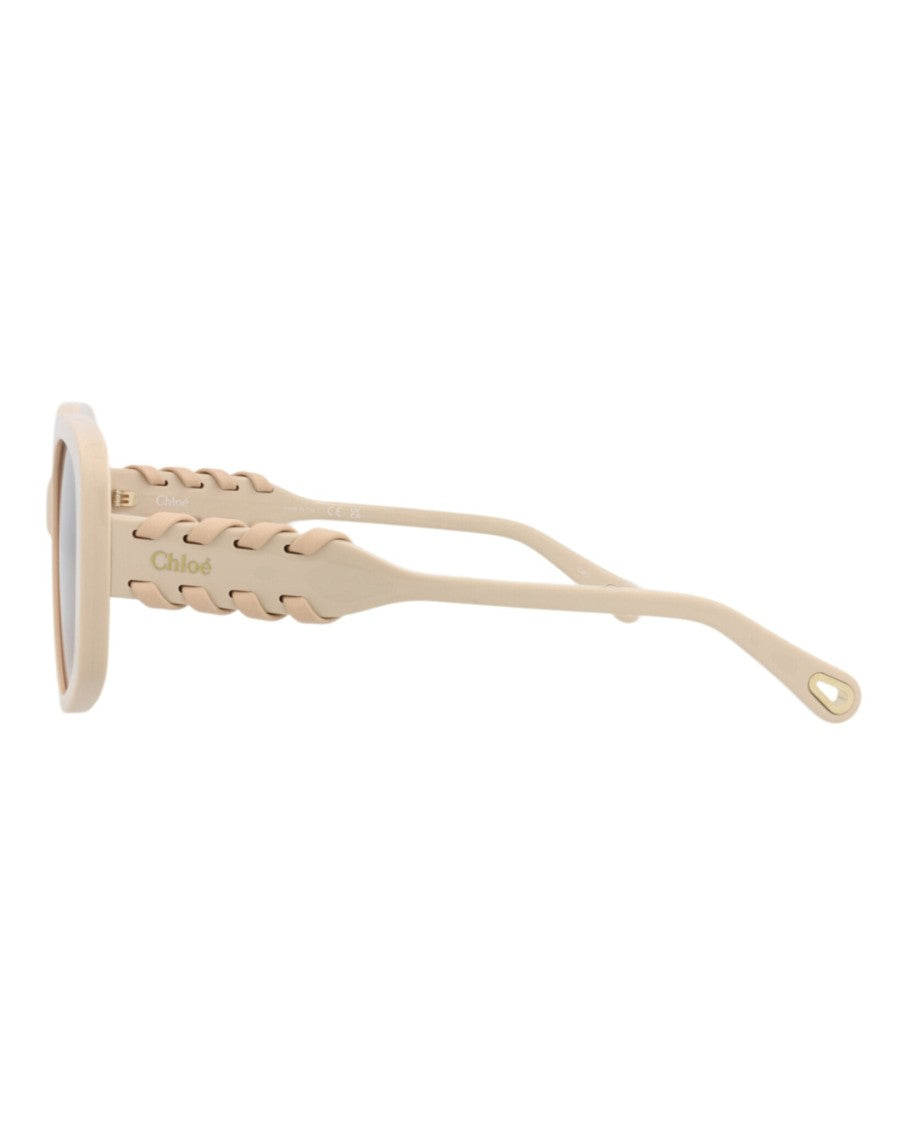 Chloé Square-Frame Eco-Conscious Sunglasses With Woven Detail