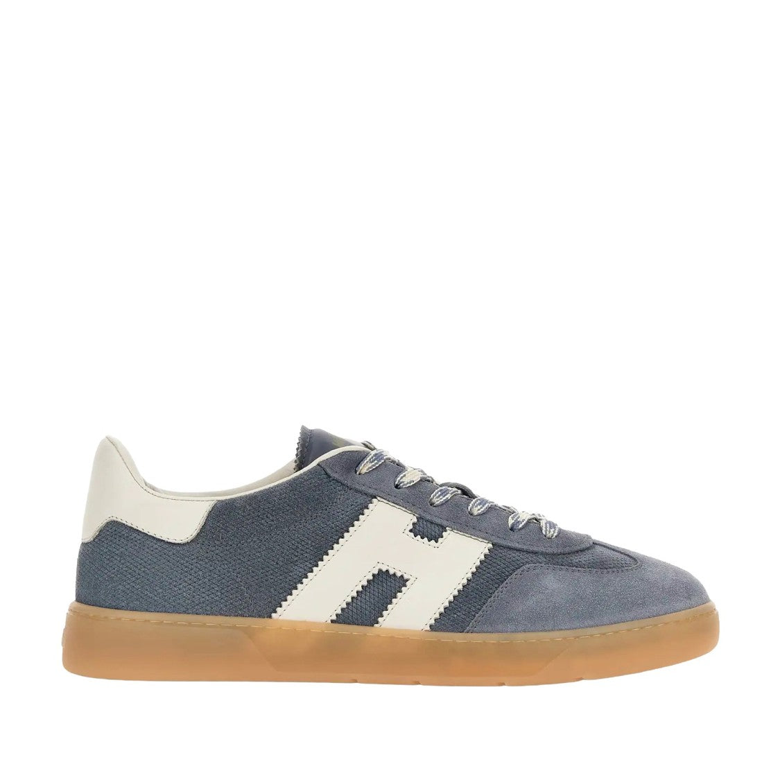 Hogan Cool Allacciato H Sneakers In Blue Denim