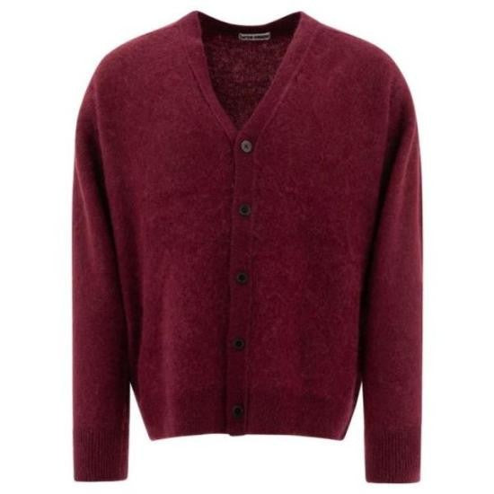 Kaptain Sunshine V-Neck Alpaca Knit Cardigan With Button-Down Front