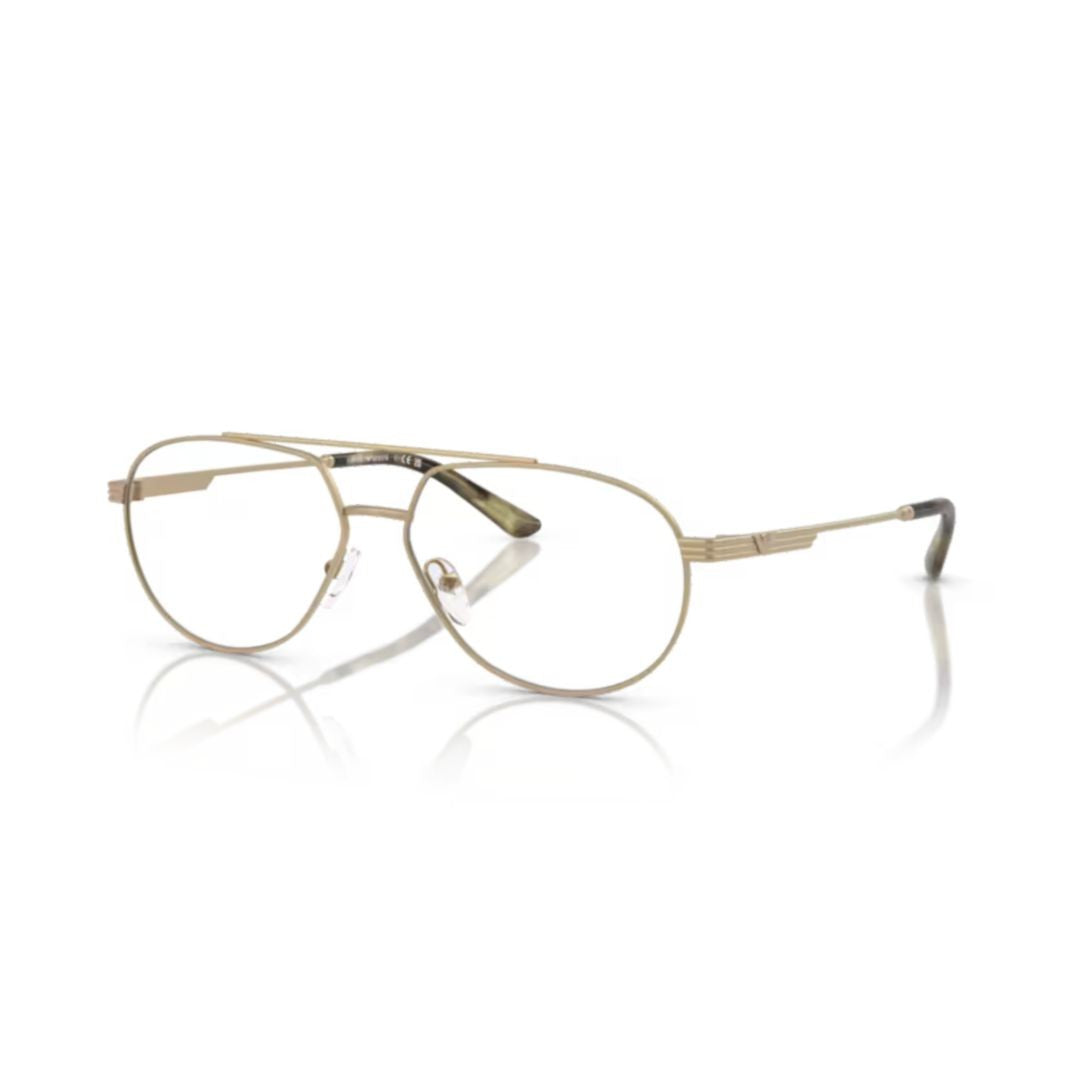 Emporio Armani 0Ea1165 Classic Aviator Sunglasses With Gold-Toned Metal Frame
