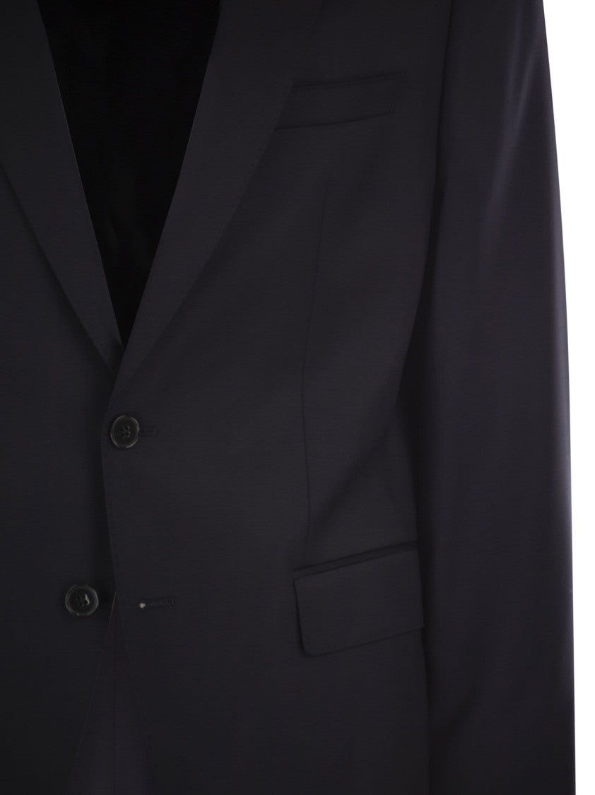 Boss Slim Fit Blazer In Virgin Wool Serge