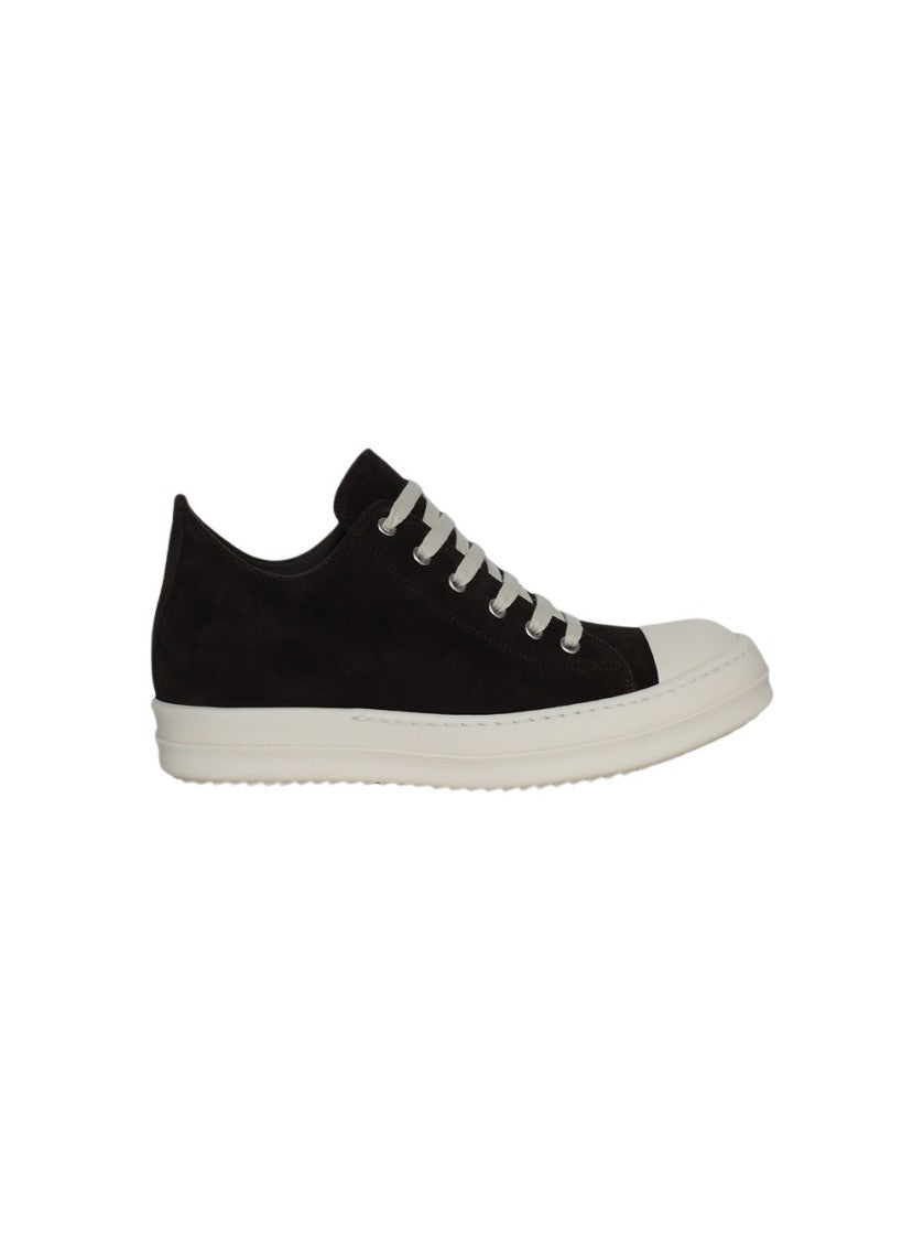 Rick Owens Hollywood Low Sneakers Mahogany And Milk