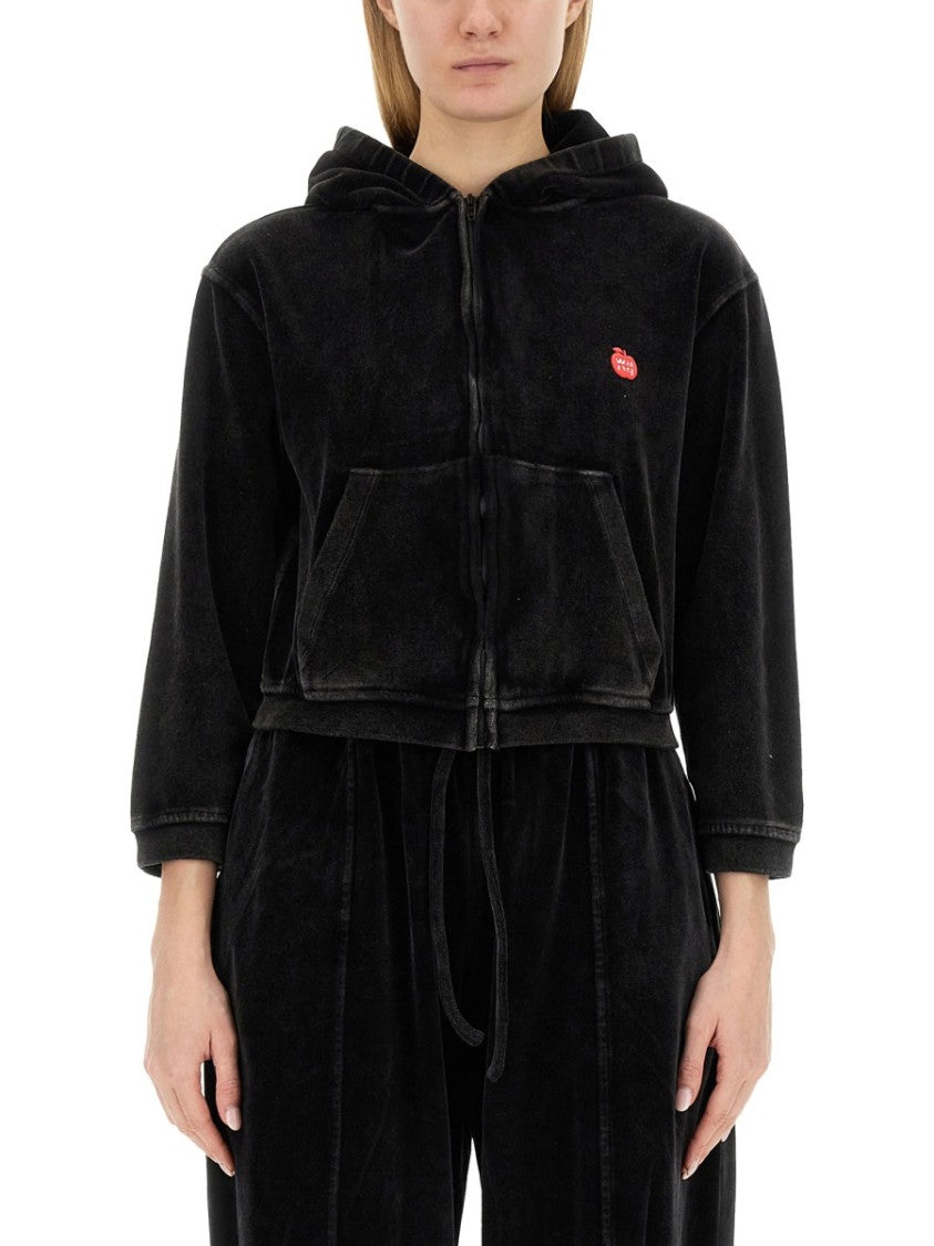 T By Alexander Wang Velour Sweatshirt