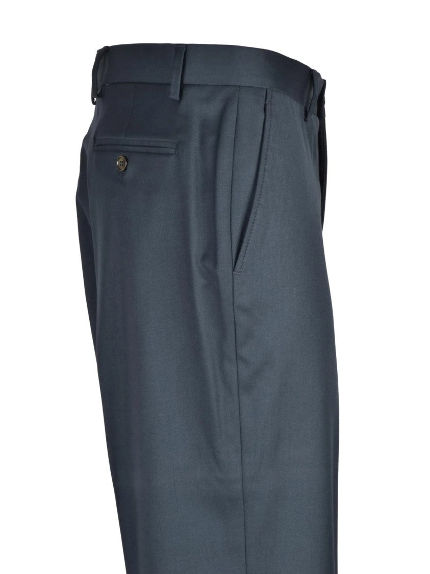 Officina Milanese Green Technical Blend Formal Pants