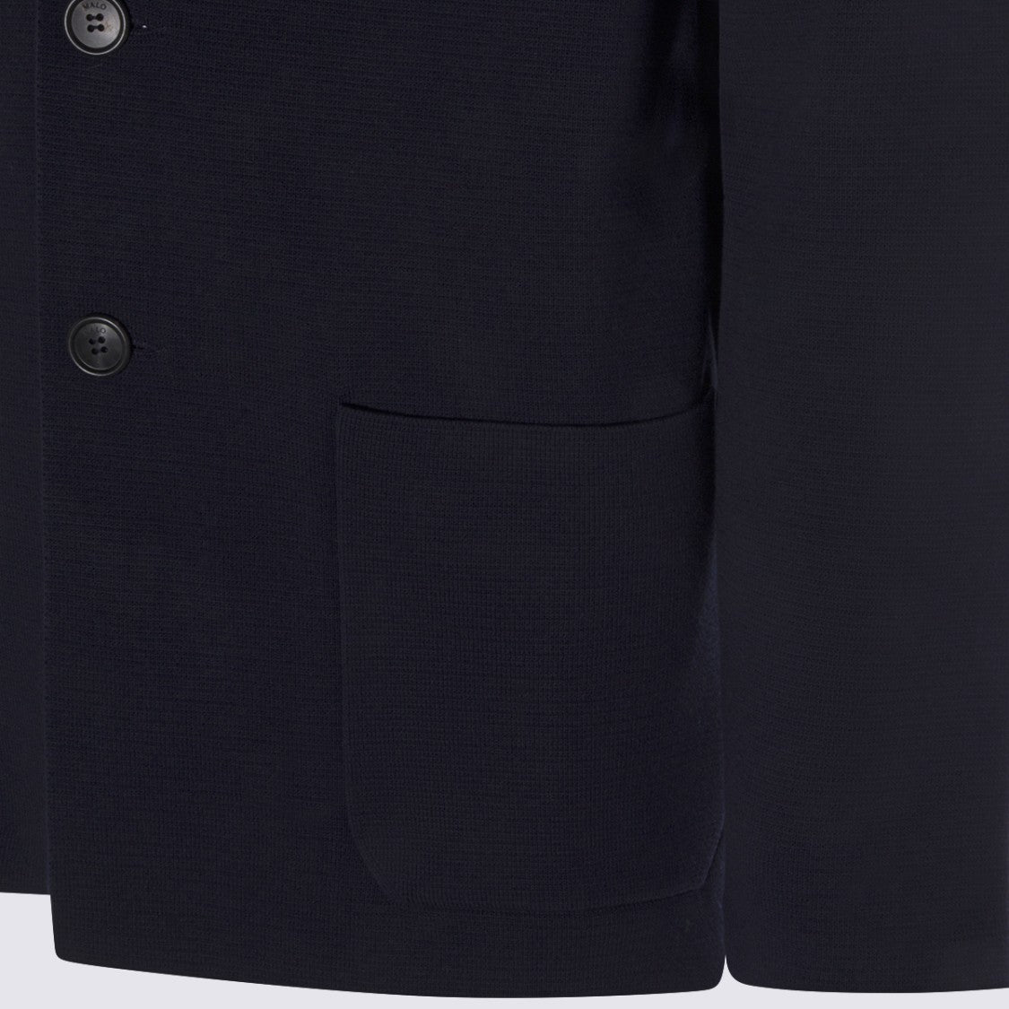 Malo Navy Cotton Blazer With Lapel Collar