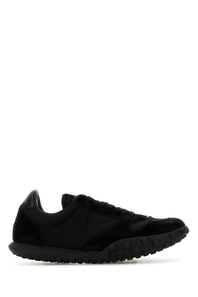Jil Sander Black Fabric And Suede Moon Sneakers