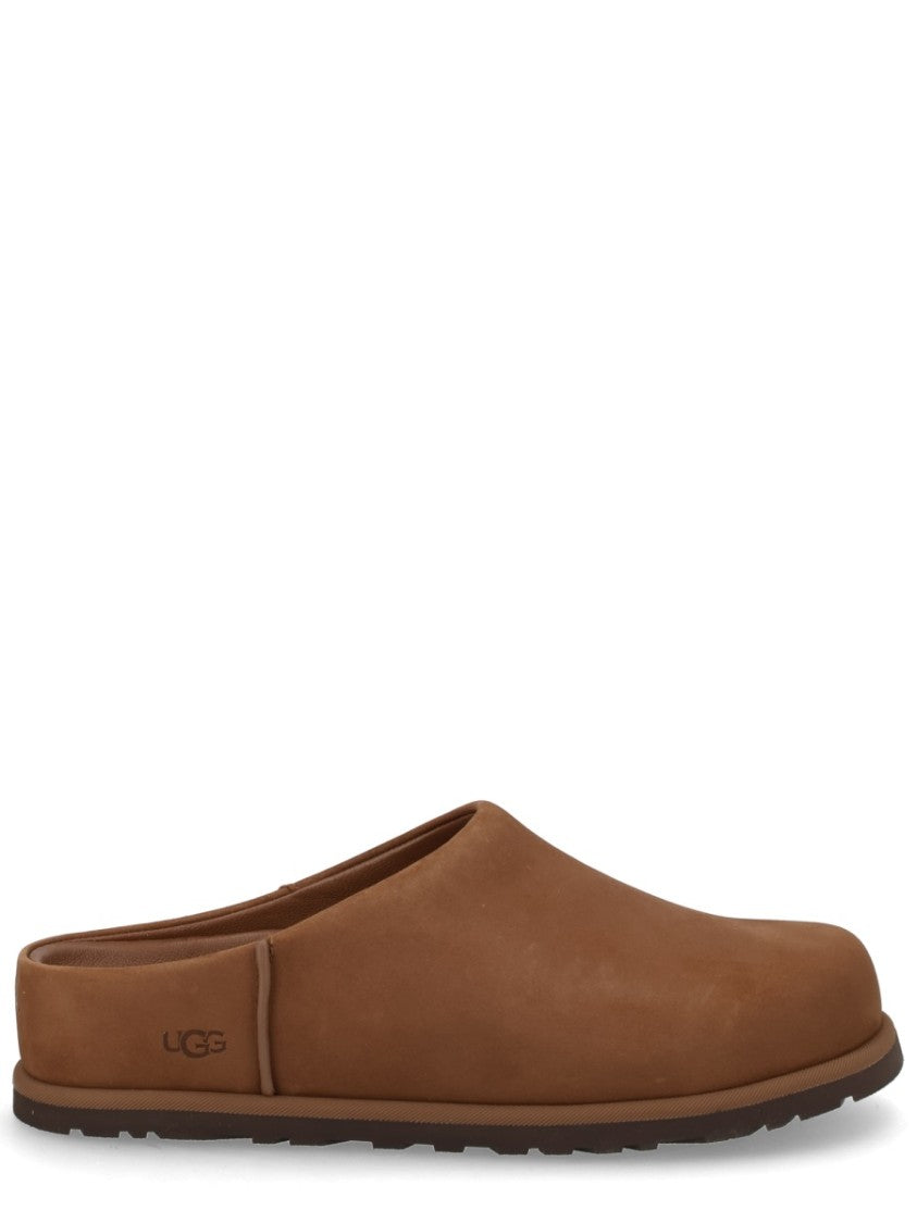 Ugg Slip-On Leather Sabot Shoes With Minimalist Design