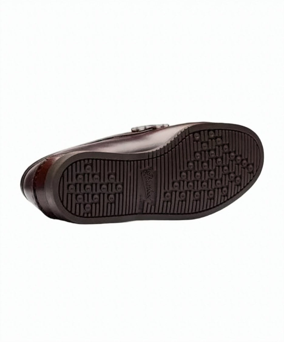 Paraboot Burgundy Calf Leather Penny Loafers