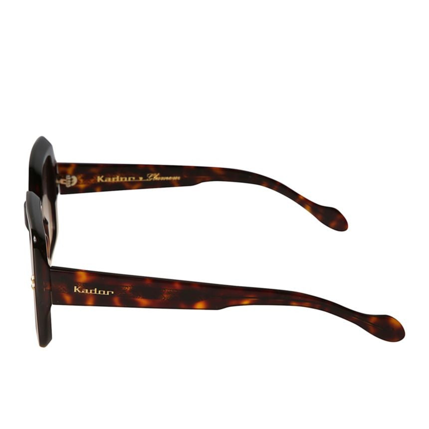 Kador Kate Glamour Oversized Tortoiseshell Sunglasses With Gold Accents
