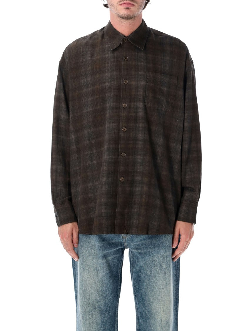 Our Legacy Borrowed More Check Portuguese Cotton Oversized Shirt
