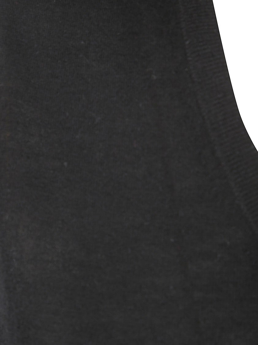 Lisa Yang V-Neck Sleeveless Top In Soft Cashmere With Contrast Edging