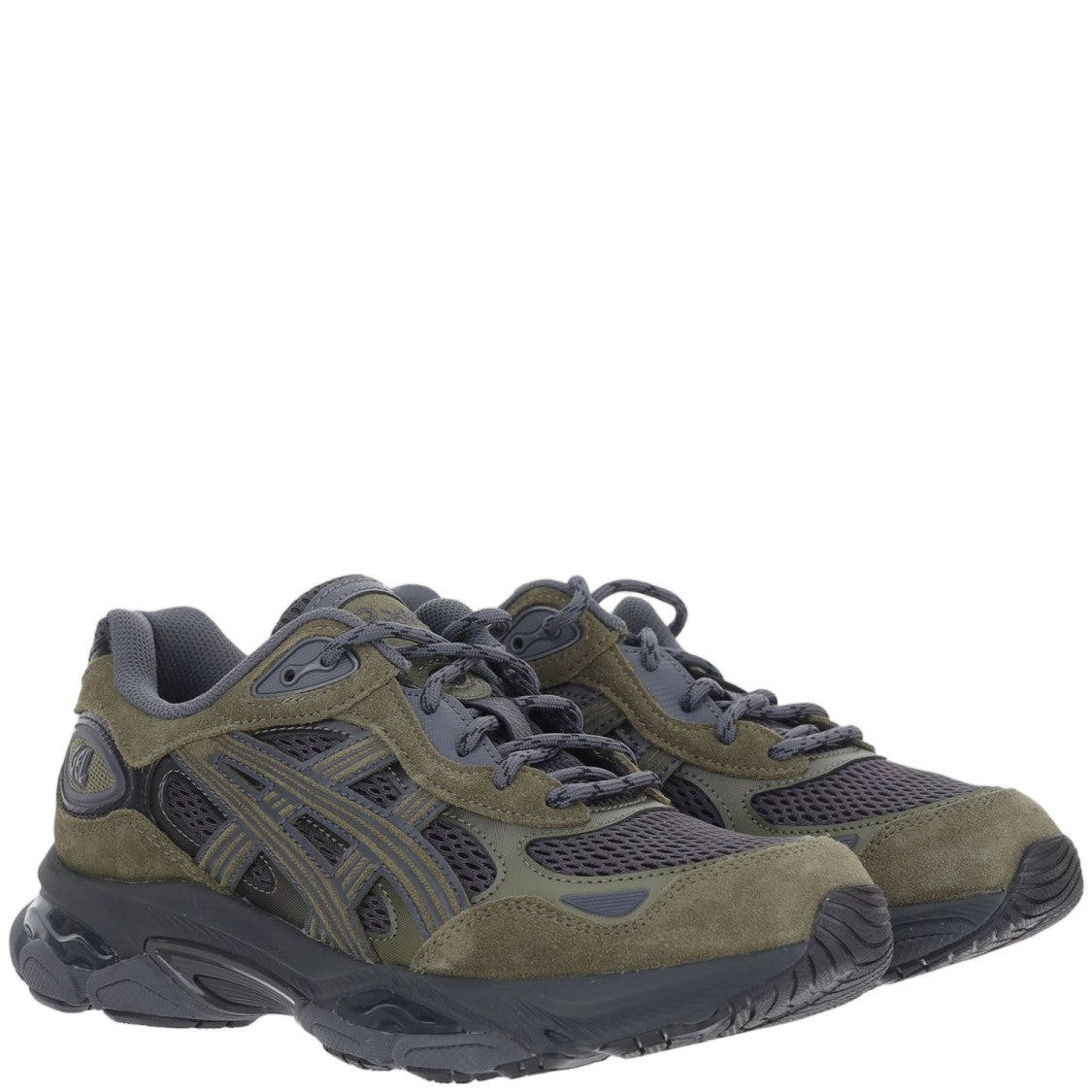 Asics Multi-Green Gel-Nyc 2.0 Suede Mesh Sneakers