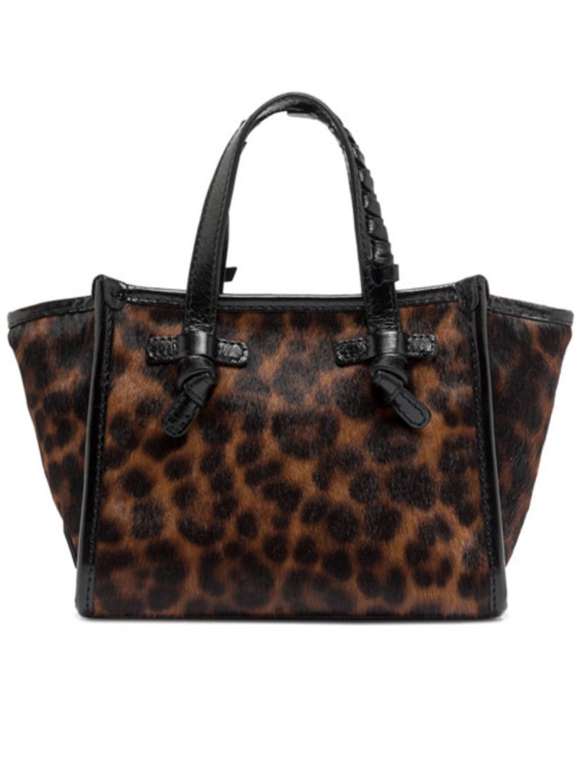 Gianni Chiarini Brown Miss Marcella Leopard Print Tote Bag