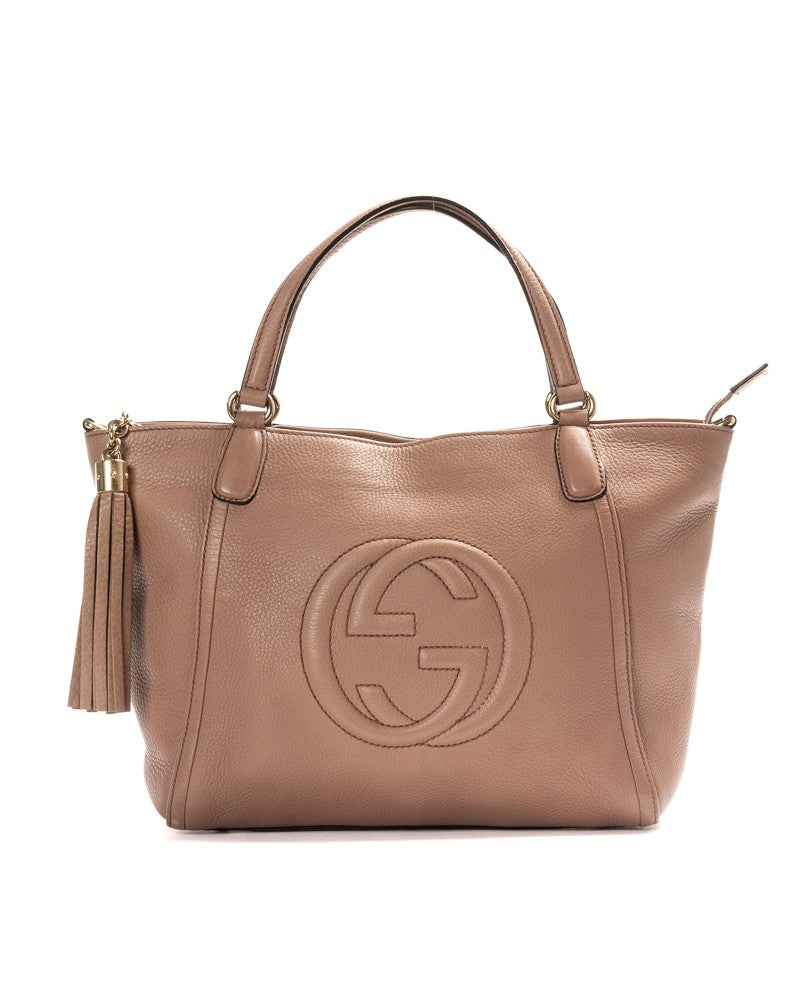 Gucci Soho Shopper Small Hammered Pink
